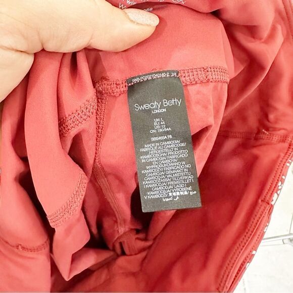 Sweaty Betty Orange Metallic Disco Leggings Large NWOT - Picture 6 of 6